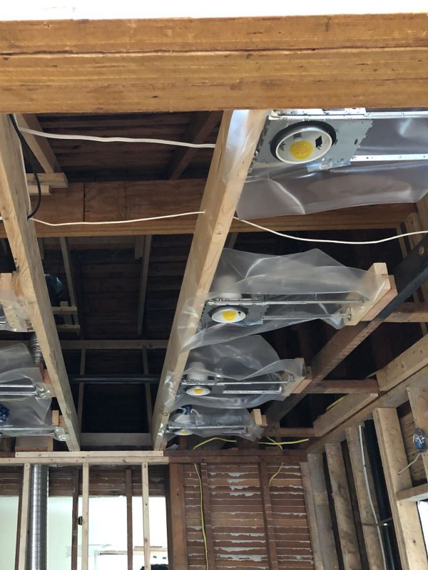 Electrical rough in on a new custom home in North Vancouver