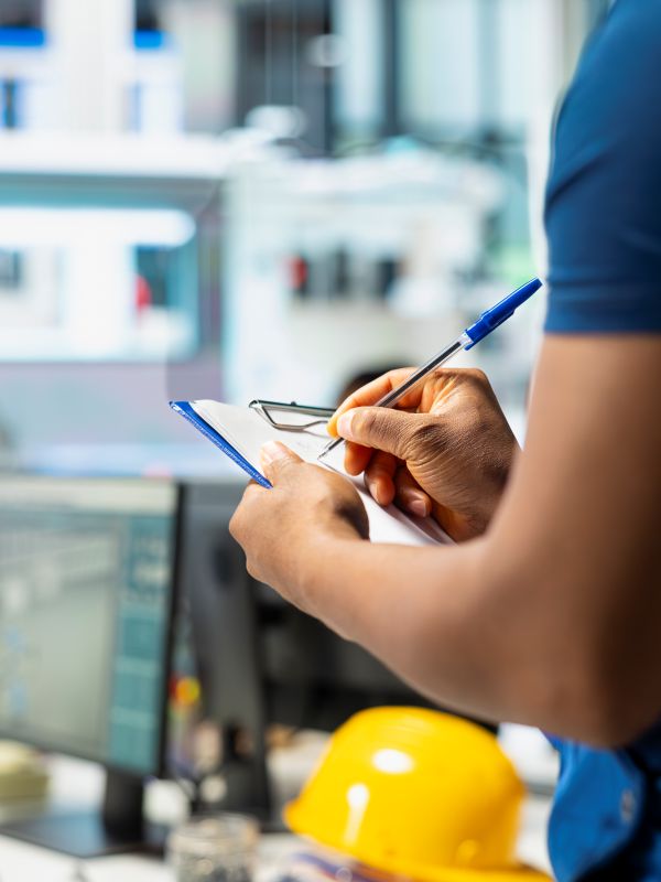 Testing a receptacle during a home electrical safety inspection
